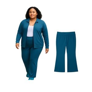 Reebok High Rise Reflex Flare Leggings size 3X pockets activewear pants workout